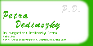 petra dedinszky business card